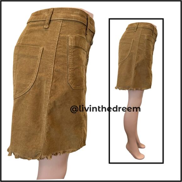 Show Me Your Mumu Sedona Mini Skirt Stretch Corduroy Hazelnut size M  $128 - Picture 14 of 17